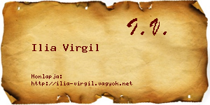 Ilia Virgil névjegykártya